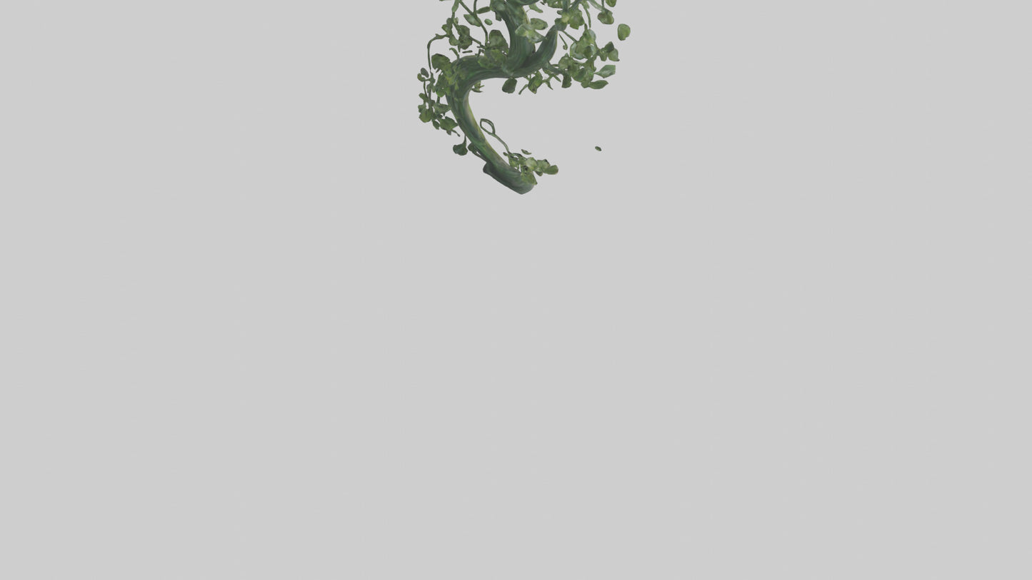 Flowing Plant Form Sculpture model 3D model