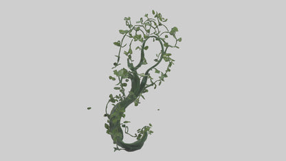 Flowing Plant Form Sculpture model 3D model