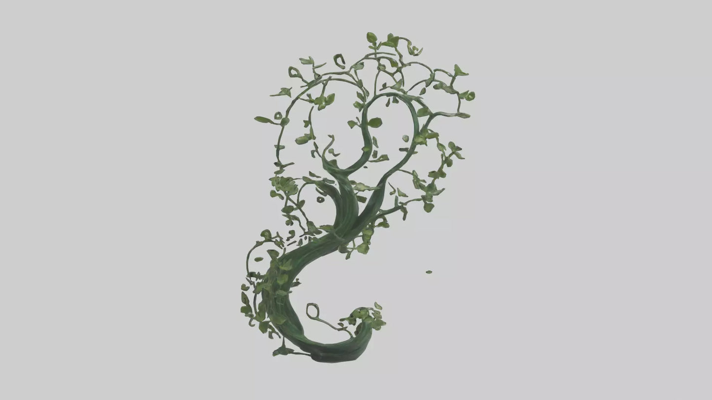 Flowing Plant Form Sculpture model 3D model