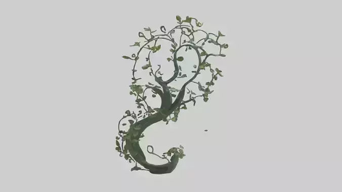 Flowing Plant Form Sculpture model 3D model