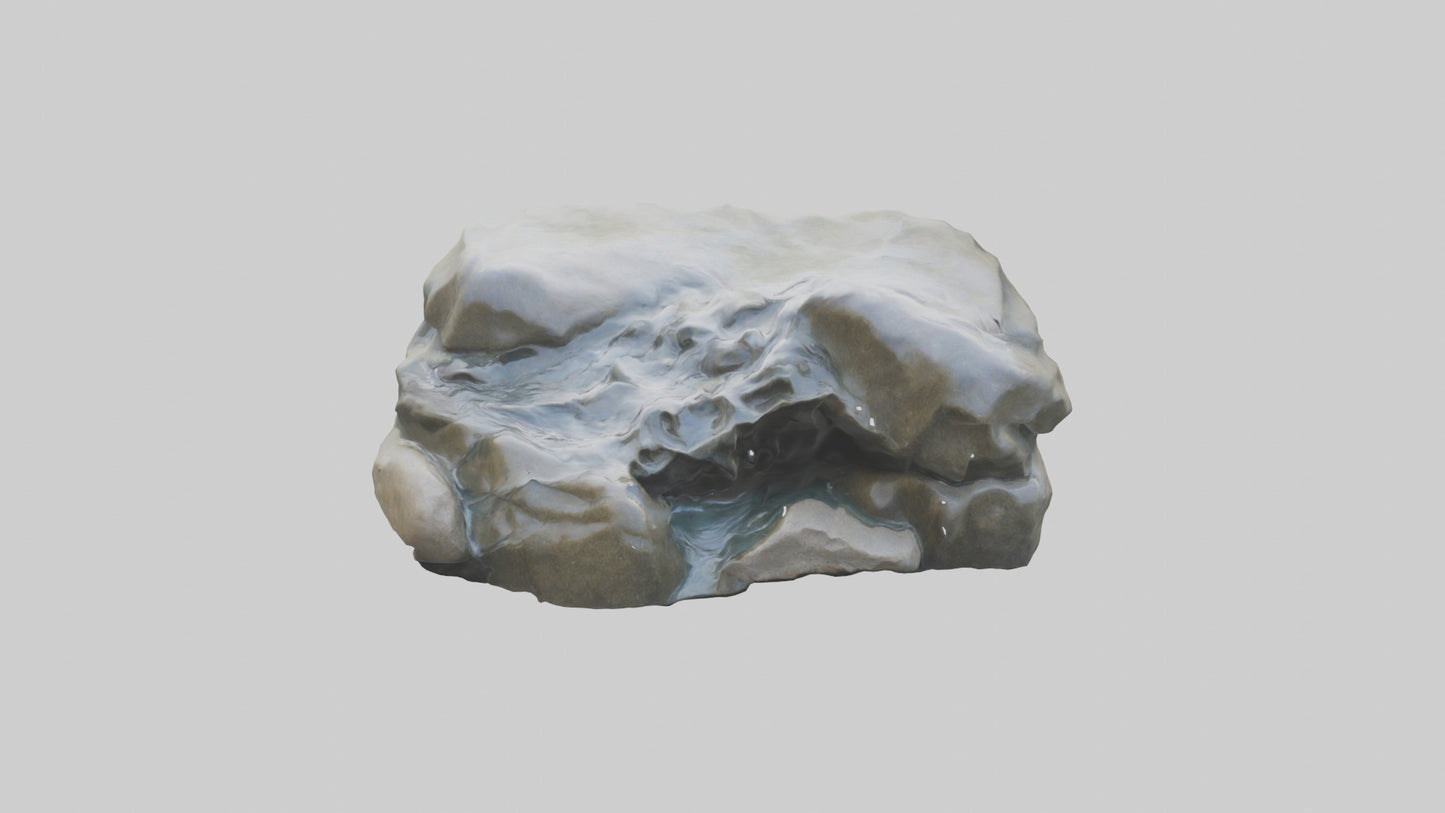 Flowing River Stone Sculpture model 3D model