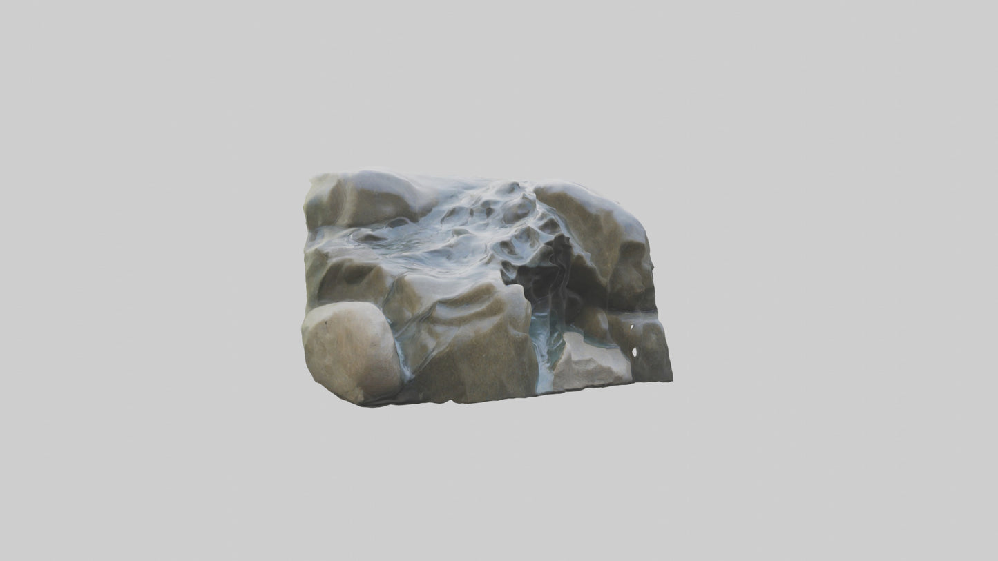 Flowing River Stone Sculpture model 3D model
