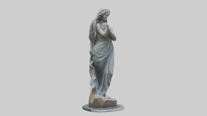 Flowing Riverstone statue model VR / AR / low-poly