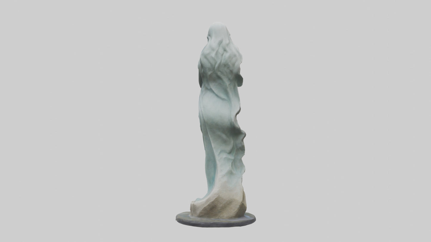 Flowing Riverstone statue model VR / AR / low-poly