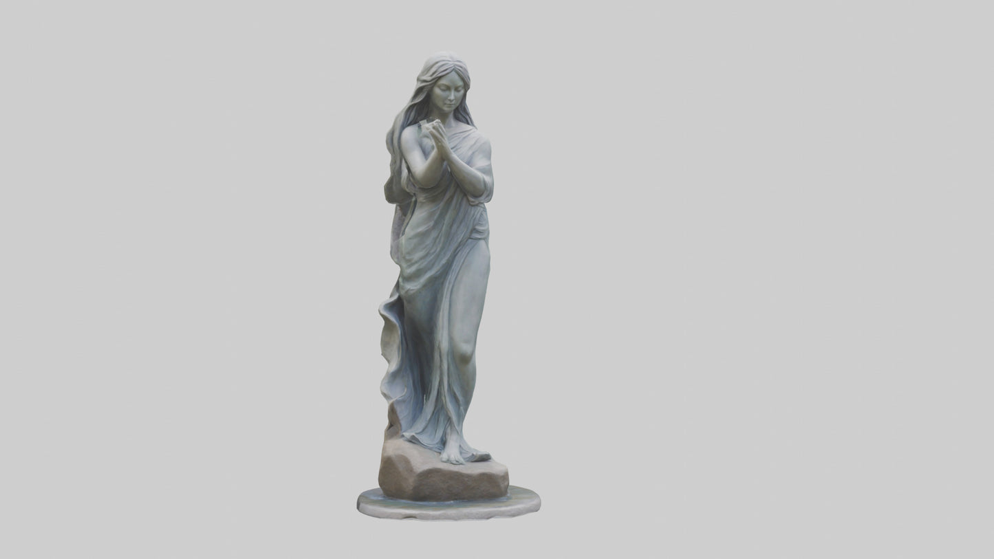 Flowing Riverstone statue model VR / AR / low-poly