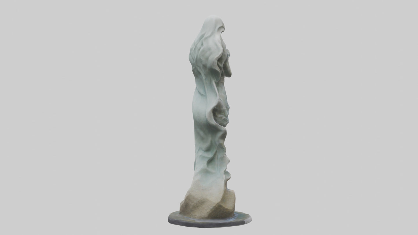 Flowing Riverstone statue model VR / AR / low-poly