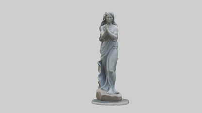 Flowing Riverstone statue model VR / AR / low-poly