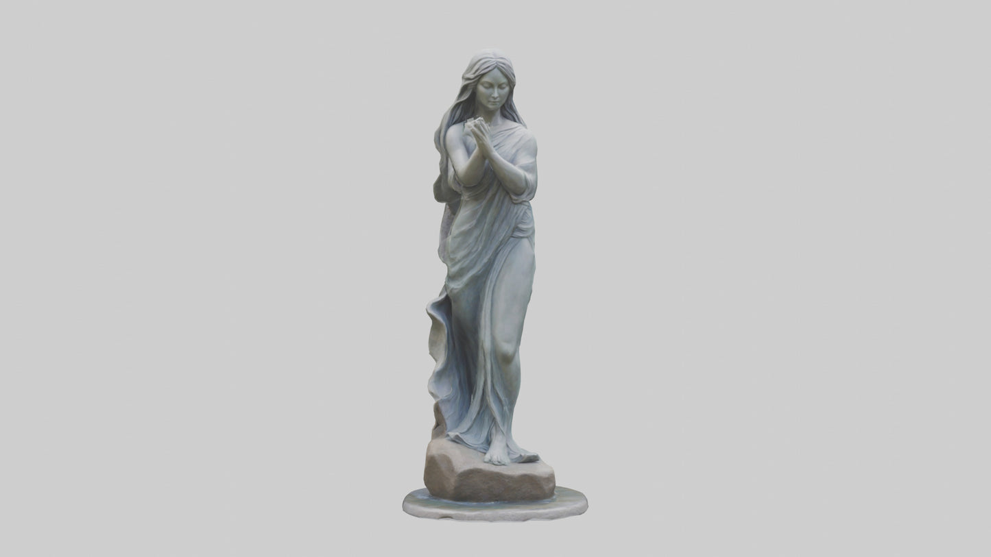 Flowing Riverstone statue model VR / AR / low-poly