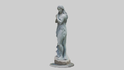 Flowing Riverstone statue model VR / AR / low-poly