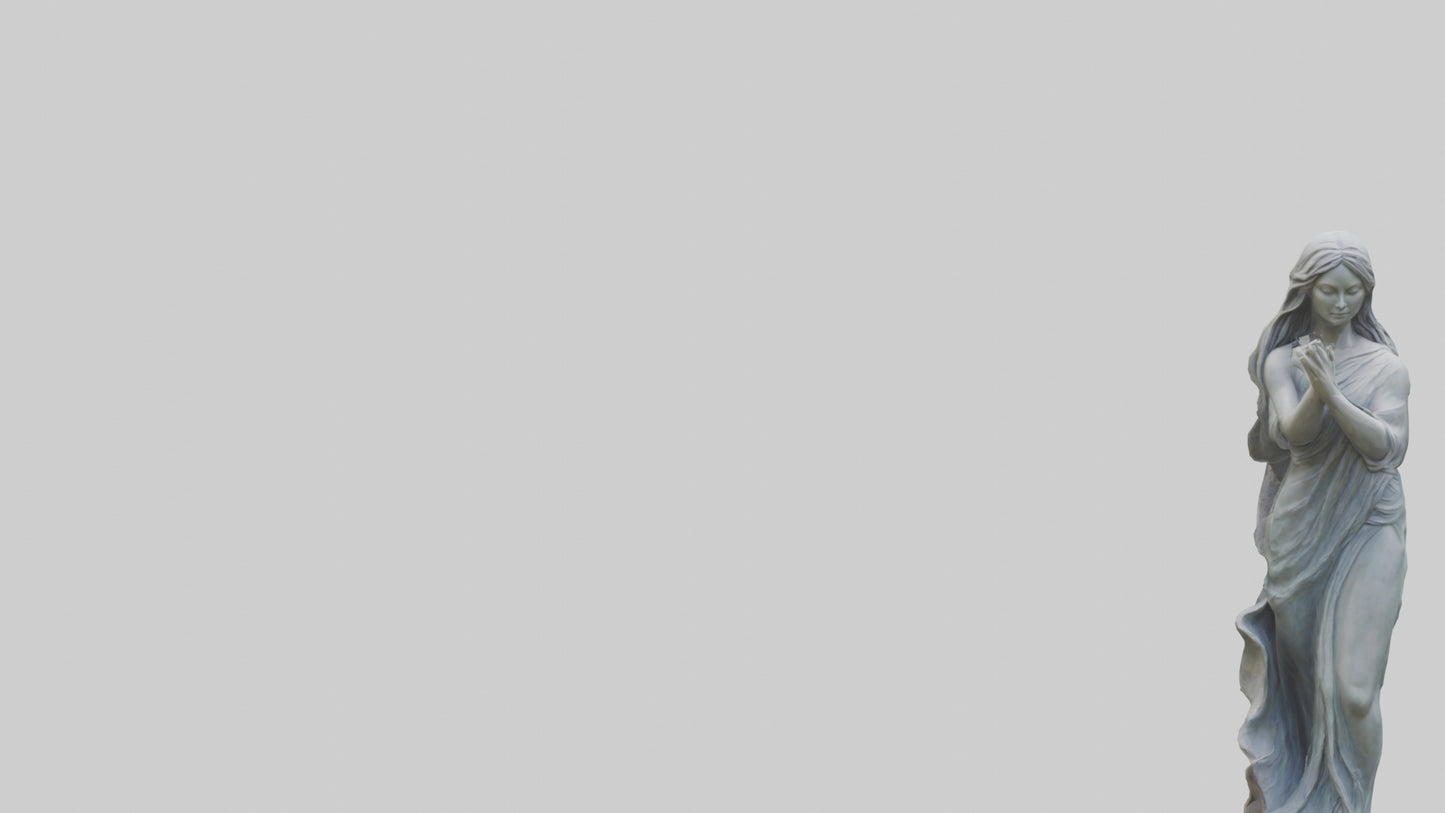 Flowing Riverstone statue model VR / AR / low-poly