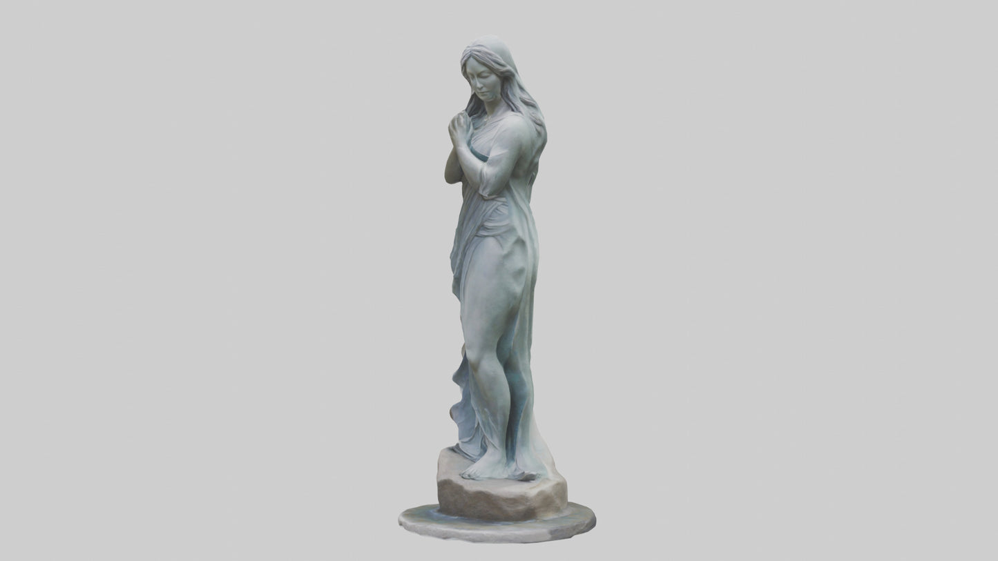 Flowing Riverstone statue model VR / AR / low-poly