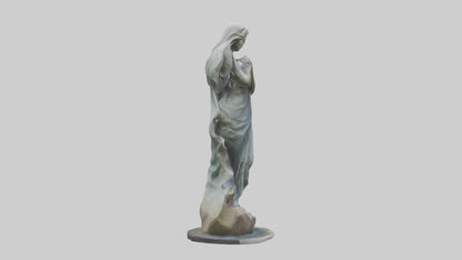 Flowing Riverstone statue model VR / AR / low-poly