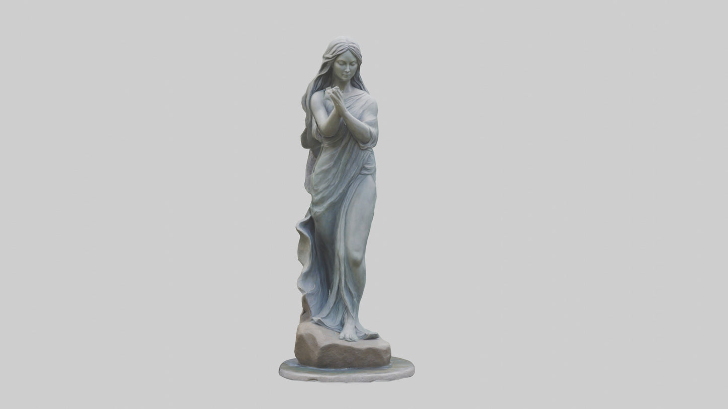 Flowing Riverstone statue model VR / AR / low-poly