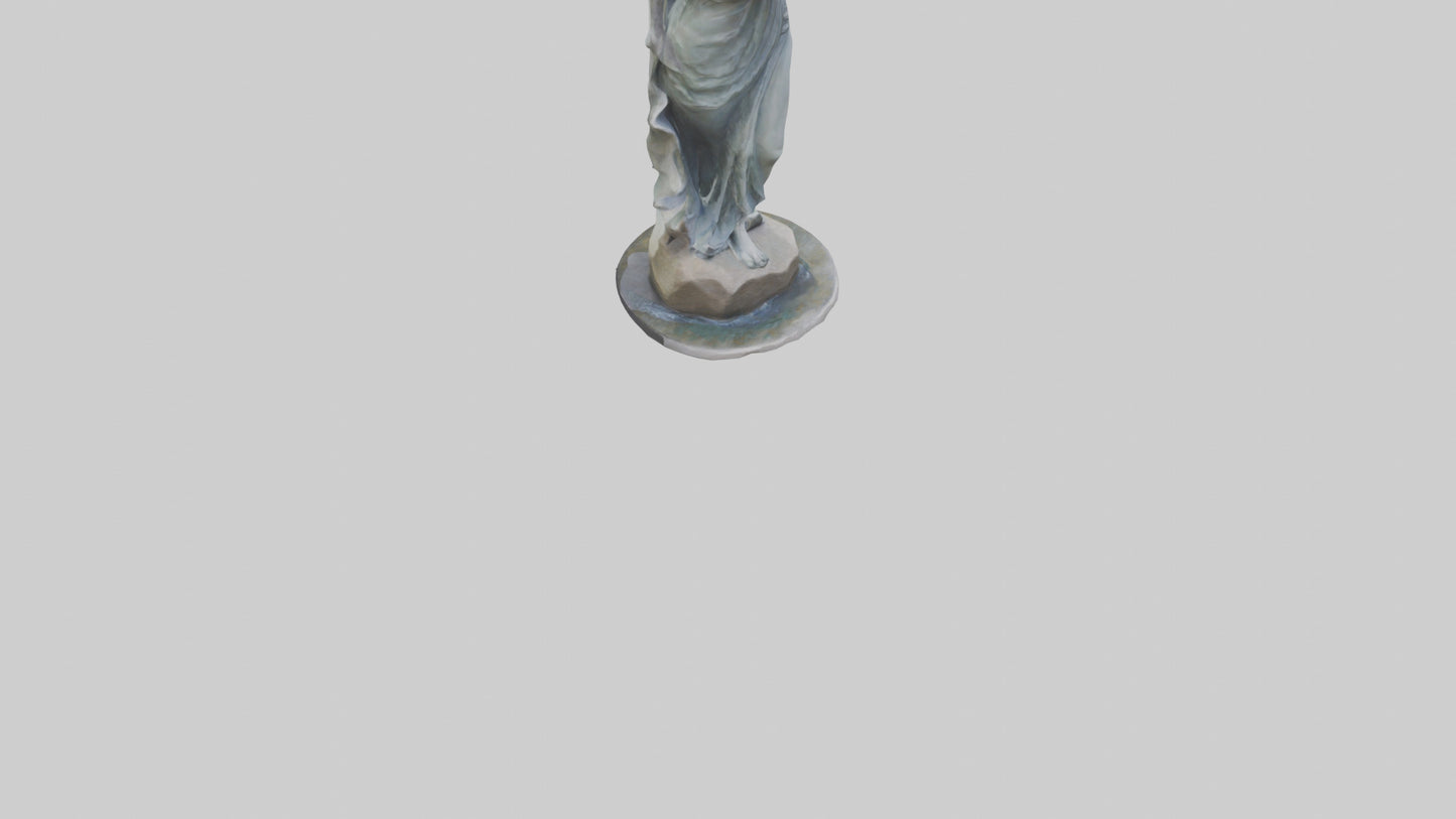 Flowing Riverstone statue model VR / AR / low-poly