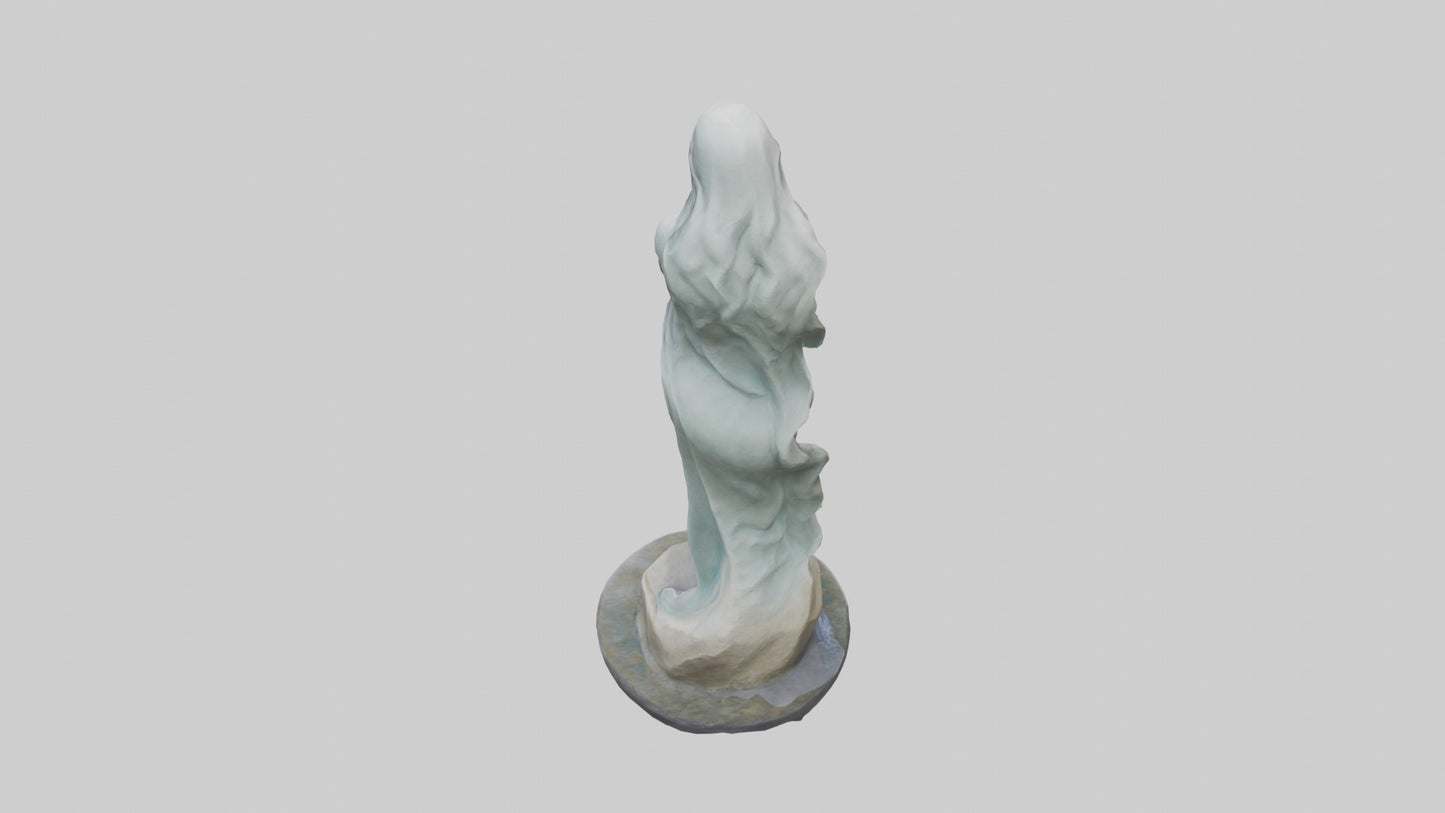 Flowing Riverstone statue model VR / AR / low-poly