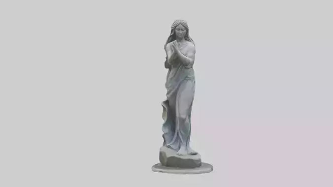 Flowing Riverstone statue model VR / AR / low-poly