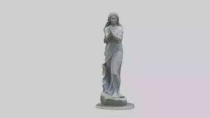 Flowing Riverstone statue model VR / AR / low-poly