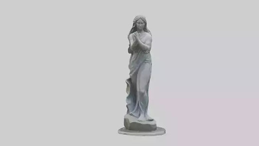 Flowing Riverstone statue model VR / AR / low-poly