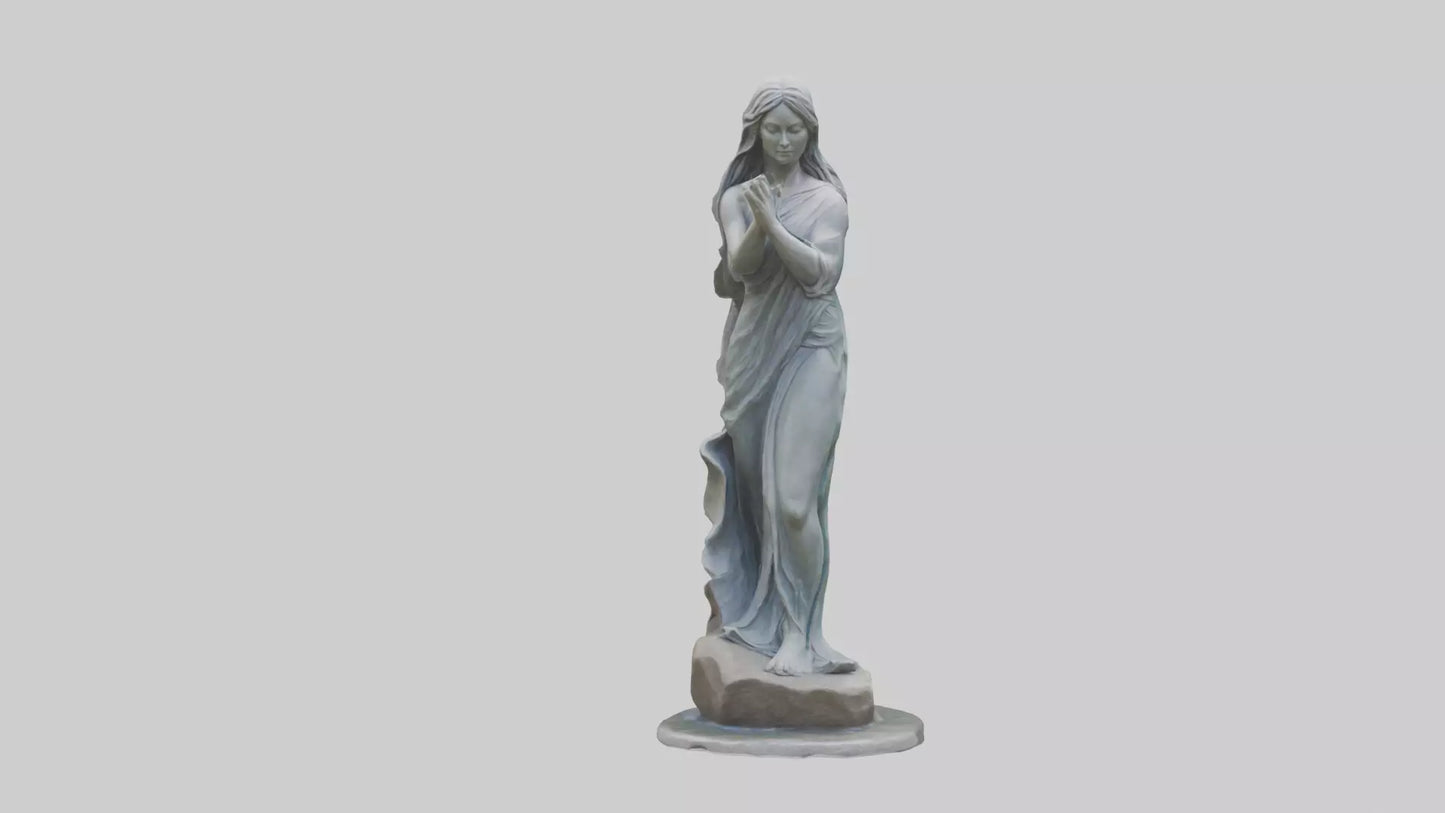 Flowing Riverstone statue model VR / AR / low-poly