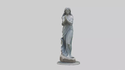 Flowing Riverstone statue model VR / AR / low-poly