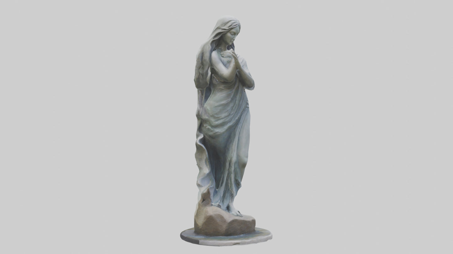 Flowing Riverstone statue model VR / AR / low-poly