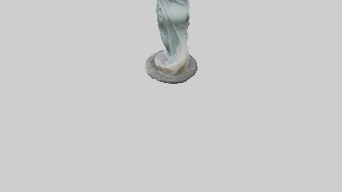 Flowing Riverstone statue model VR / AR / low-poly