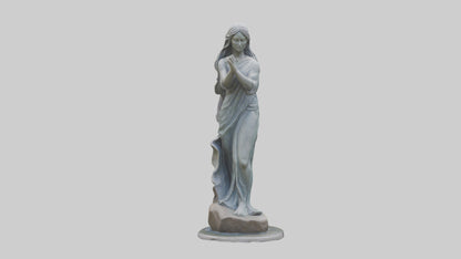 Flowing Riverstone statue model VR / AR / low-poly