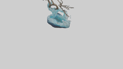 Flowing Water Branch Sculpture model 3D model