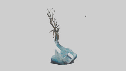 Flowing Water Branch Sculpture model 3D model
