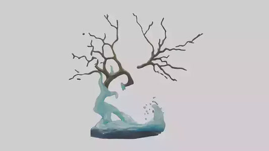 Flowing Water Branch Sculpture model 3D model