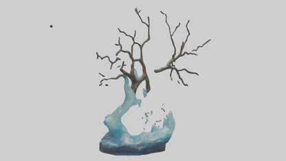 Flowing Water Branch Sculpture model 3D model