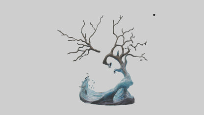 Flowing Water Branch Sculpture model 3D model