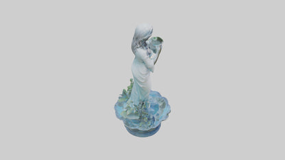 Flowing Water Garden Statue model 3D model