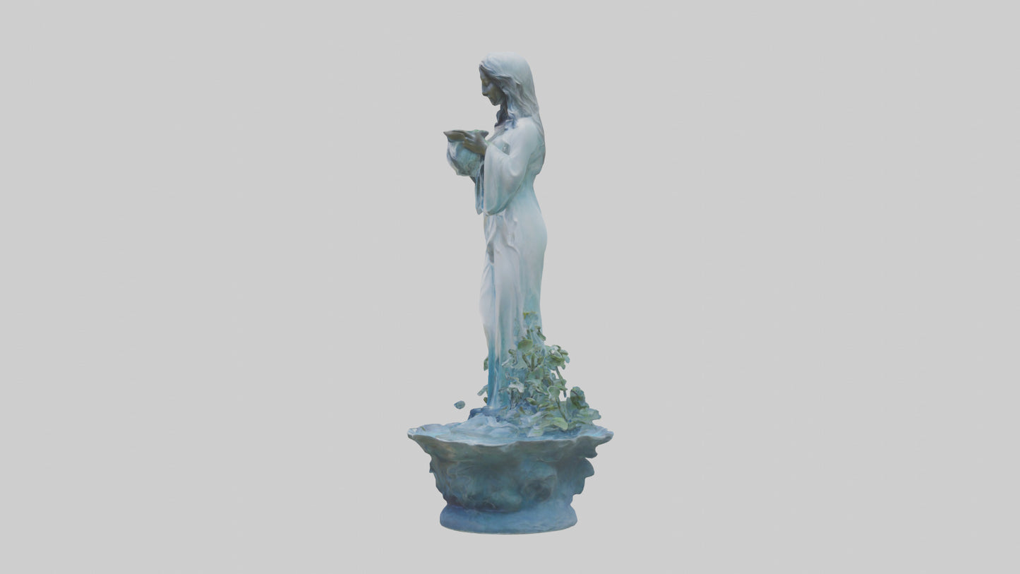 Flowing Water Garden Statue model 3D model