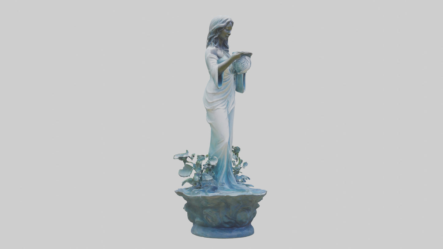 Flowing Water Garden Statue model 3D model