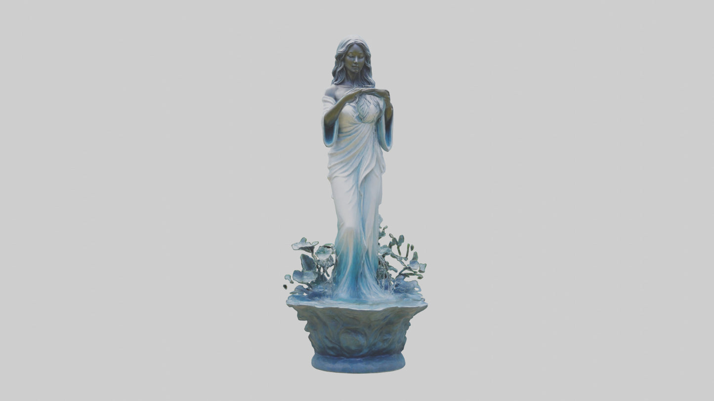Flowing Water Garden Statue model 3D model