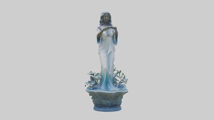 Flowing Water Garden Statue model 3D model