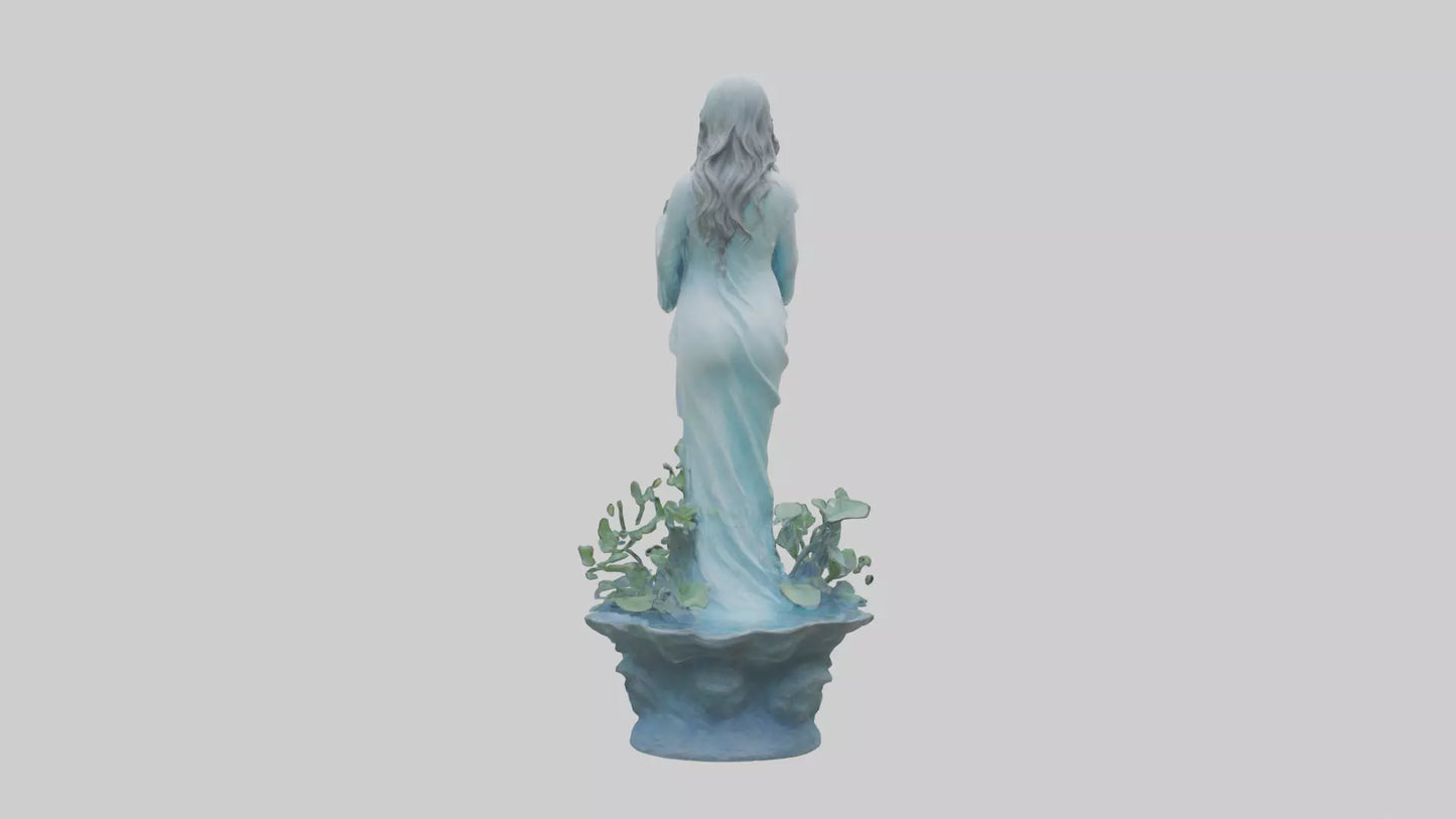 Flowing Water Garden Statue model 3D model