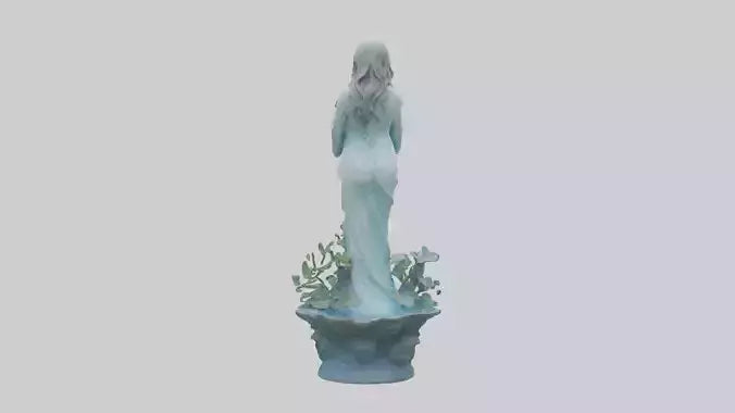 Flowing Water Garden Statue model 3D model