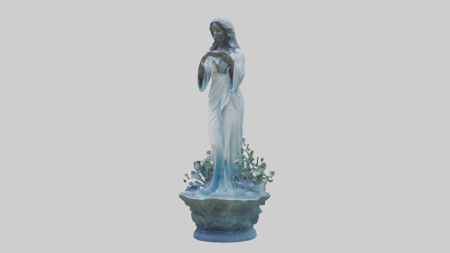Flowing Water Garden Statue model 3D model