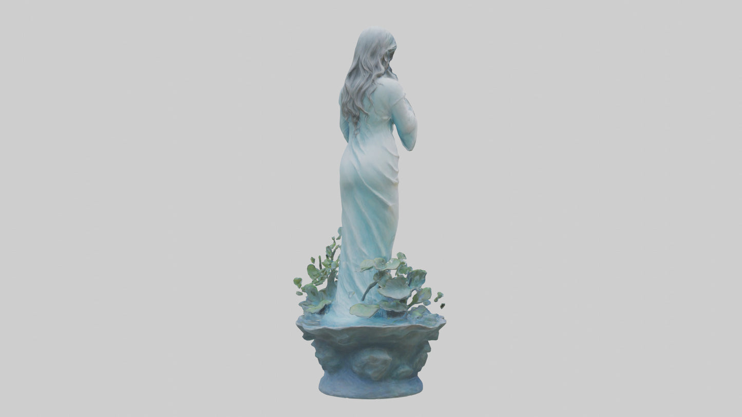 Flowing Water Garden Statue model 3D model