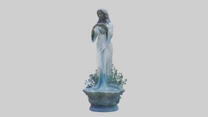 Flowing Water Garden Statue model 3D model