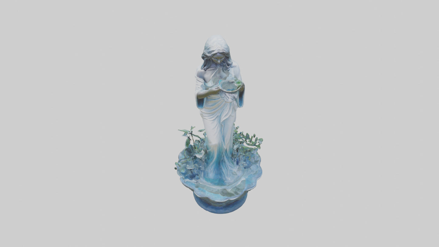 Flowing Water Garden Statue model 3D model