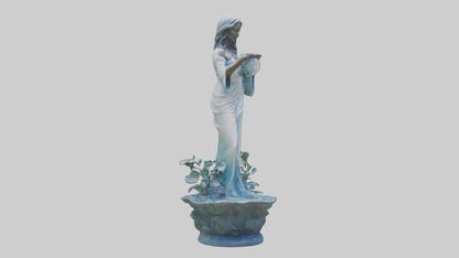 Flowing Water Garden Statue model 3D model