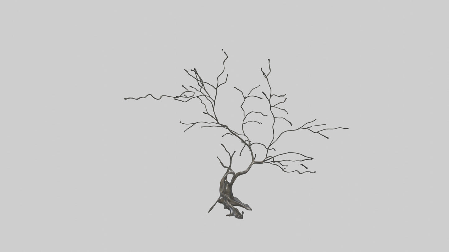 Fluid Branch Sculpture model VR / AR / low-poly
