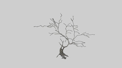 Fluid Branch Sculpture model VR / AR / low-poly