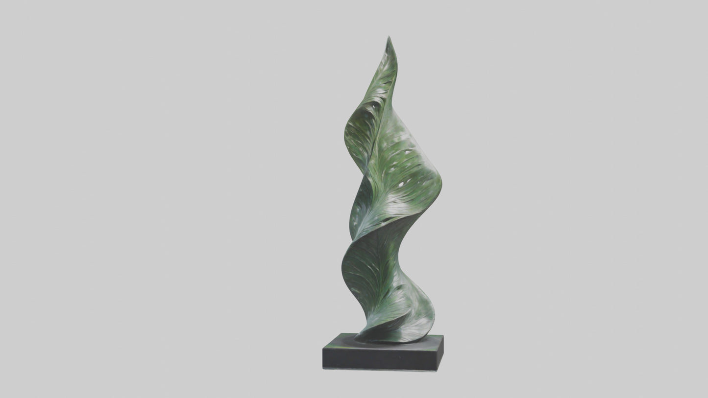 3D model Fluid Foliage Abstract statue model VR / AR / low-poly