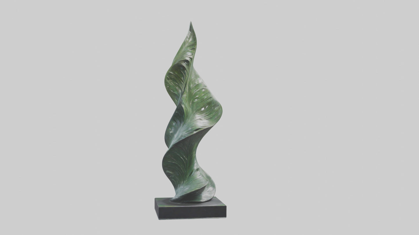3D model Fluid Foliage Abstract statue model VR / AR / low-poly