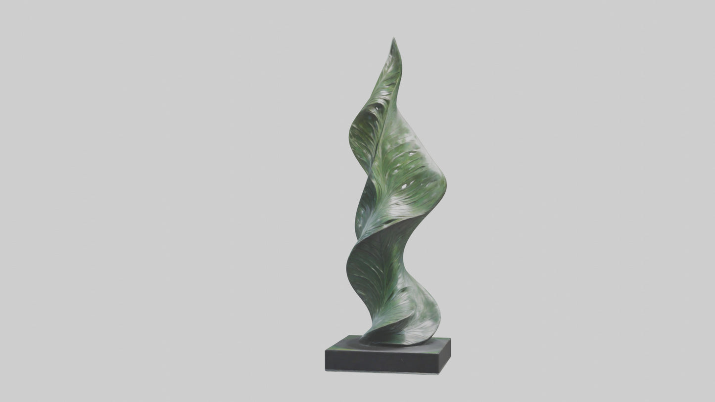 3D model Fluid Foliage Abstract statue model VR / AR / low-poly