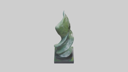 3D model Fluid Foliage Abstract statue model VR / AR / low-poly